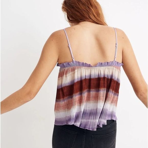 MADEWELL Texture & Thread Micropleat Tank Top in Ombré Rainbow XXS - Picture 6 of 8